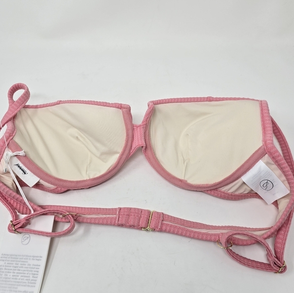 NWT Peony Petal Panel Balconette  Bikini Swim Top 10 Pink - Picture 7 of 12